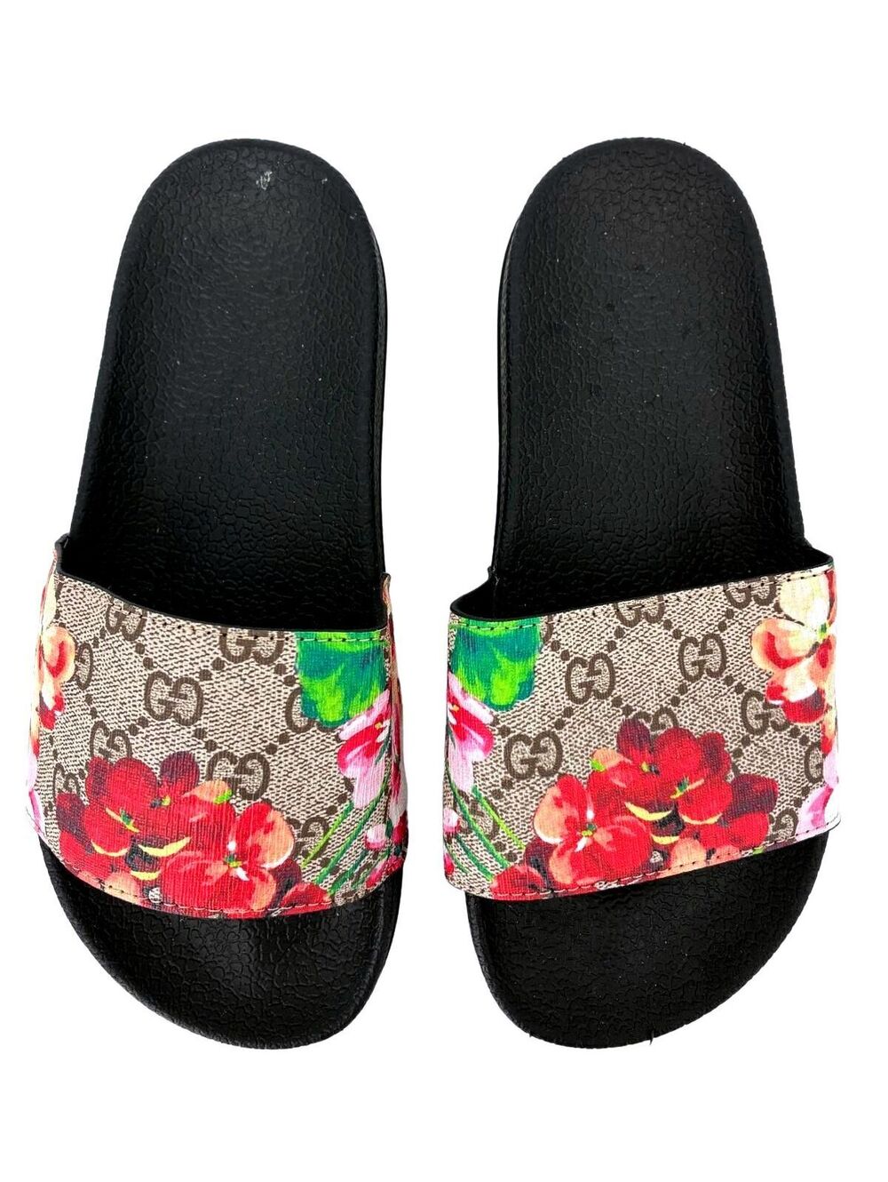 Gucci Blooms Supreme Floral GG Slide Sandals - Women's Size 10 US or EU 40 - EUC
